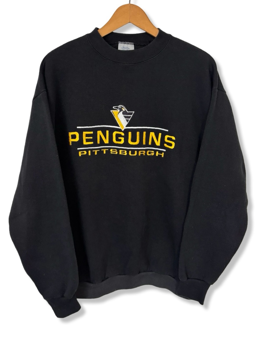 Vintage 90s Logo 7 Pittsburgh Penguins Embroidered Crewneck Sweatshirt